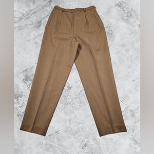 Vintage Pendleton Virgin Wool Brown Women's Pleated Trousers